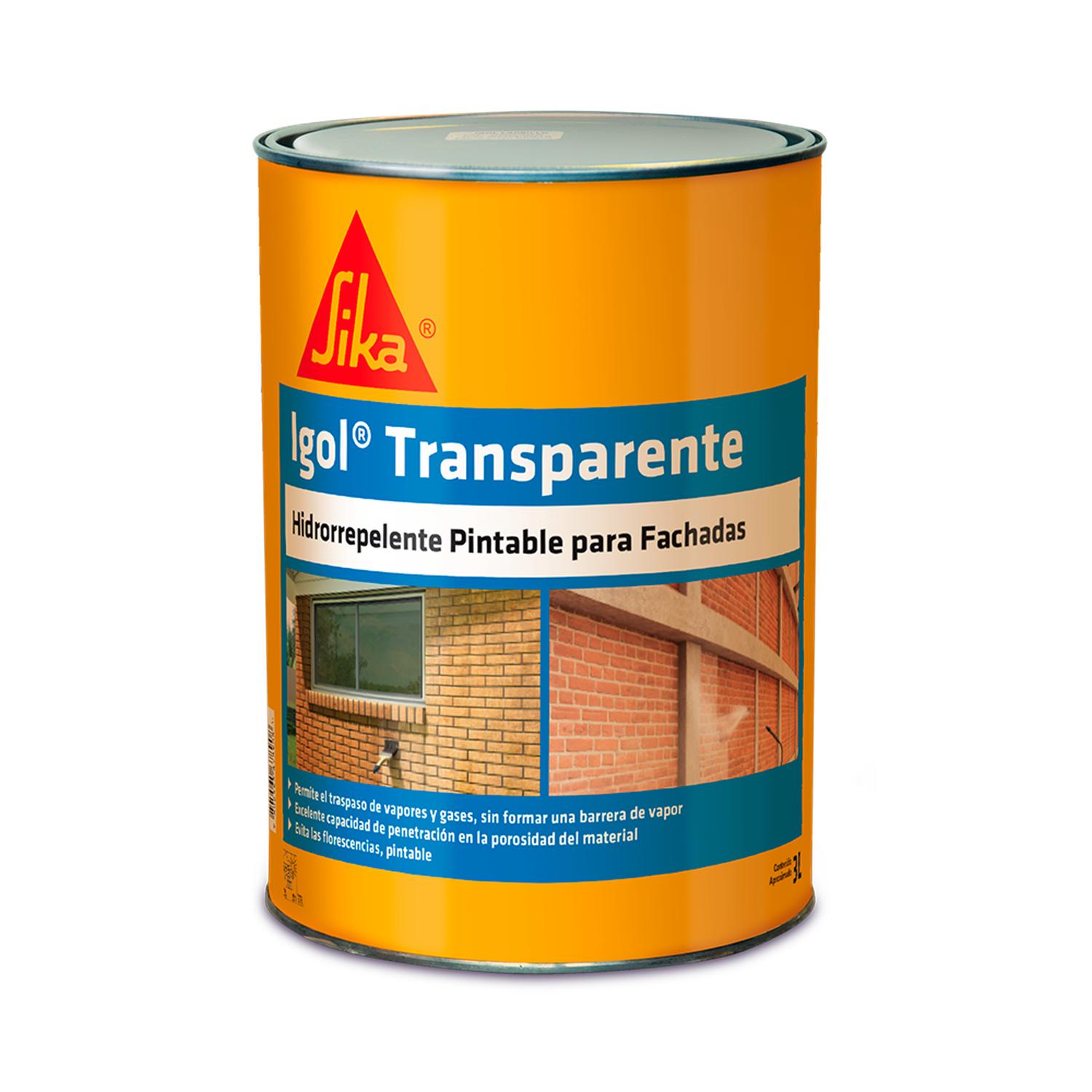 Sika - Igol Transparente - Hidrorrepelente Base Silicona, Galon 3 Lts Multicolor