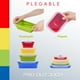 thumbnail image 4 of Juego de 4 recipientes/contenedores plegables de silicona para almacenamiento de alimentos con libre, 4 of 8