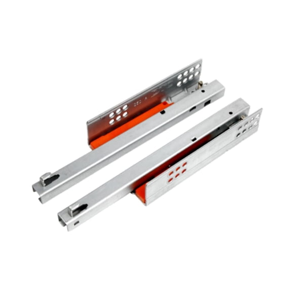Slides de cajones de 2 PCS Bebuse el fondo de servicio pesado que soporta las piezas de instalación de la instalación de cierre para muebles Longitud 40 cm