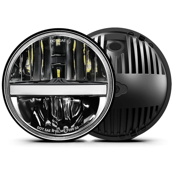 Faros LED ámbar UNI-SHINE de 18 cm, aprobados DOT y con luces diurnas