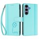 thumbnail image 3 of Funda Cartera Trébol para Samsung Galaxy S24 con Ranuras Tarjetas y Carga Inalámbrica Verde menta, 3 of 6