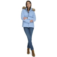 Chaqueta Tommy Hilfiger, Corta, Acolchada, Con Ribetes De Piel Sintética, Talla Xl