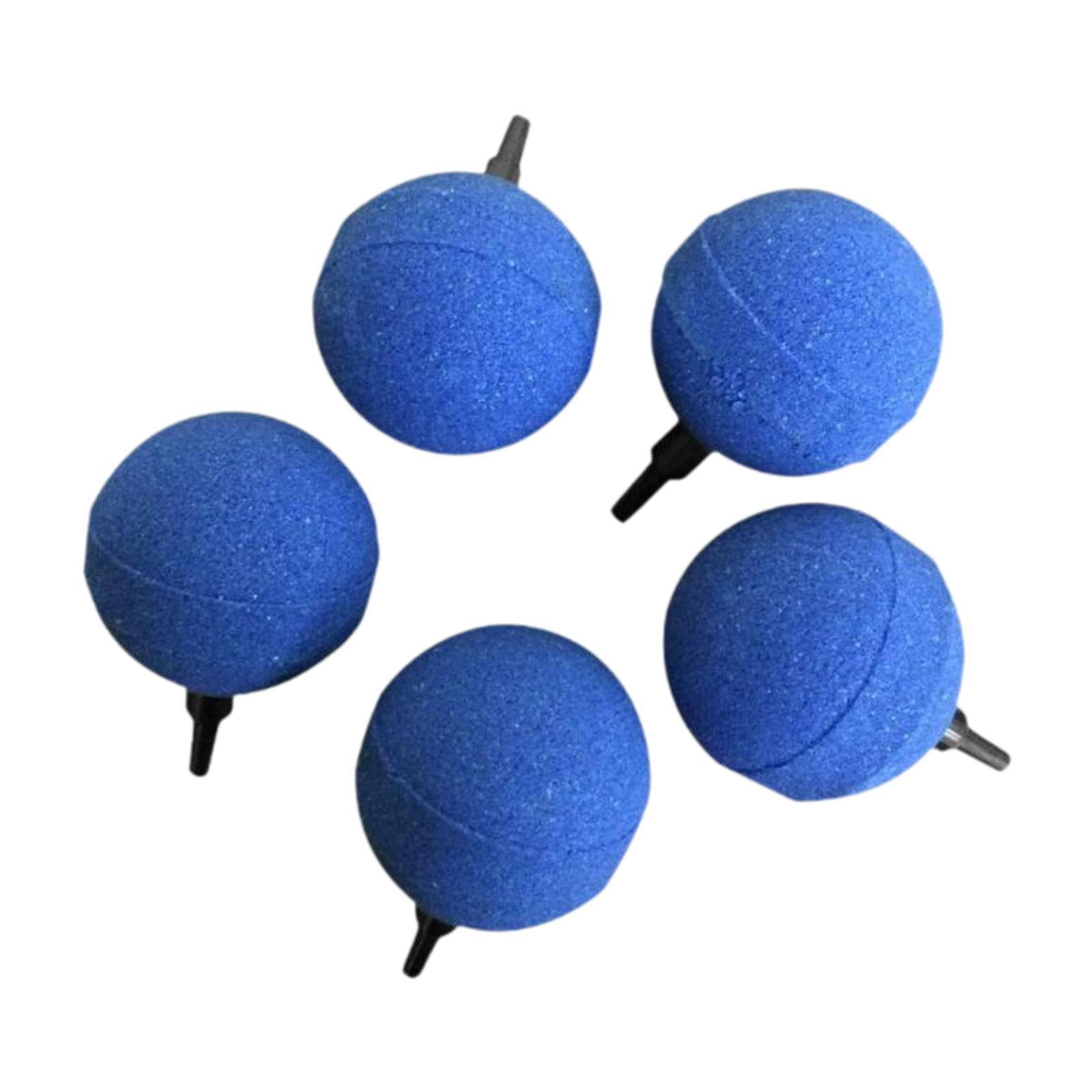 5 Bolas De Piedra Difusora De Aire Para Acuario De 50 Mm, Color Azul, Para Difusor De Oxígeno Profesional Pequeño.