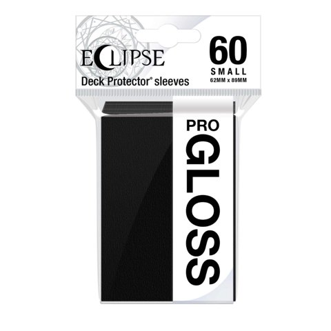Fundas Para Tarjetas Ultra Pro Eclipse Gloss Small, 60 Unidades, Color Negro Azabache