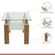 thumbnail image 3 of Mesa lateral moderna madera y vidrio, 3 of 4