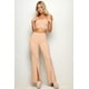 thumbnail image 1 of Top Corto con Bustier y Pantalones Anchos con Abertura Delantera, 1 of 2