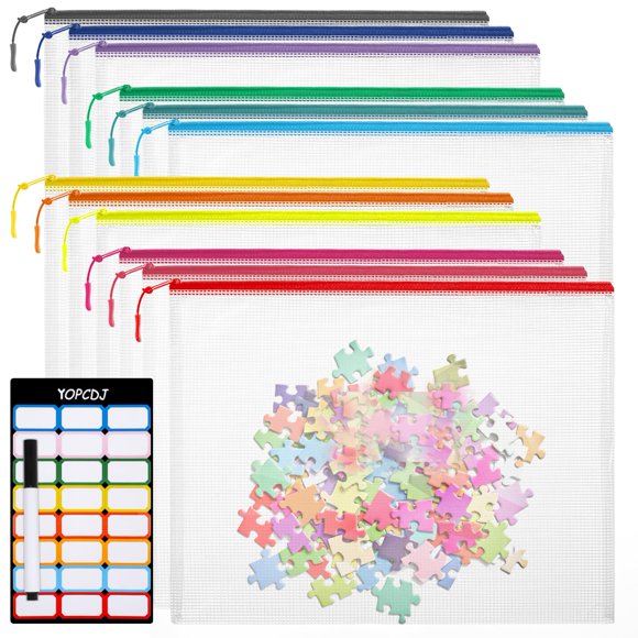 Bolsa con cremallera YOPCDJ 12 uds A3 43 cm x 30 cm 12 colores