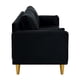 thumbnail image 3 of Sofa Sky 3c Felpa 01 Negro, 3 of 5