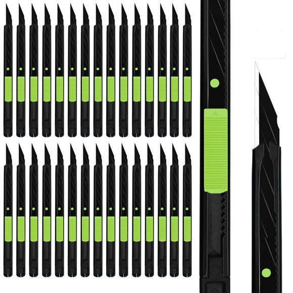Cuchillo utilitario MANUFORE 9 mm, 30 piezas, verde