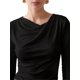 thumbnail image 5 of INSPIRE CHIC Blusas con cuello vuelto para mujer de manga larga, elegante, drapeado, casual de otoño, blusa ligera S Negro, 5 of 6