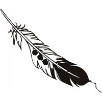 Rienda Libre Graphics - Decomural Distressed Feather Bird Ws-15443