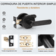 thumbnail image 5 of Cerradura Chapa Manija Para Puerta Recamara Negro, 5 of 7