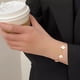thumbnail image 4 of Pulsera de trébol para mujer, pulsera de trébol de cuatro hojas chapada en oro de 18 quilates, joyería de trébol de cuatro hojas ajustable de la suerte de acero de titanio para niñas, regalo del Día d, 4 of 7