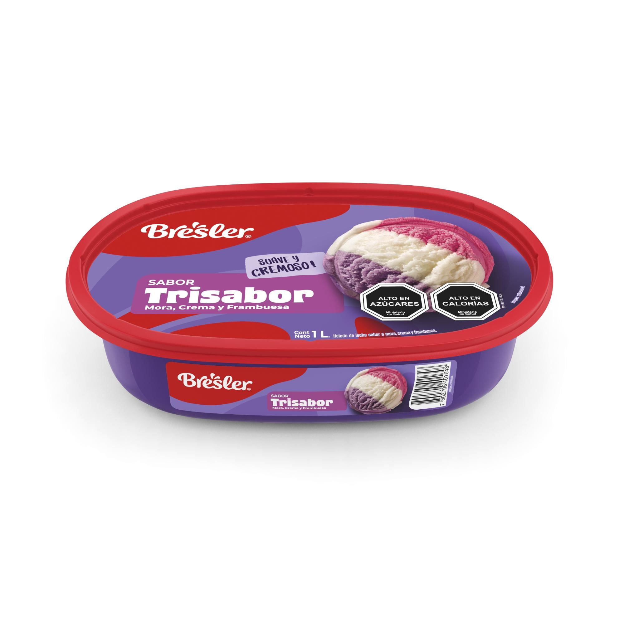 Helado Mora Crema Frambuesa Cassata 1 L Bresler