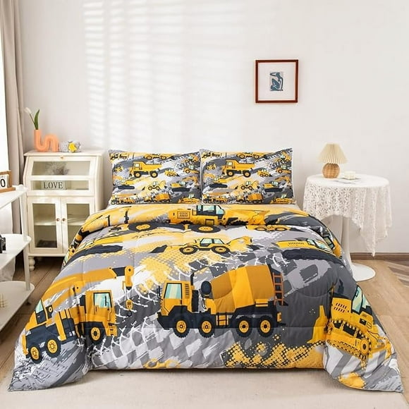 Juego De Ropa De Cama Feelyou Construcción Con Tractor Tamaño Completo