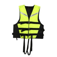 Ioensy - Chaleco Salvavidas Con Bandas Reflectantes Para Natación, Tubing Y Deportes Acuáticos, Talla S, Verde Fluorescente.