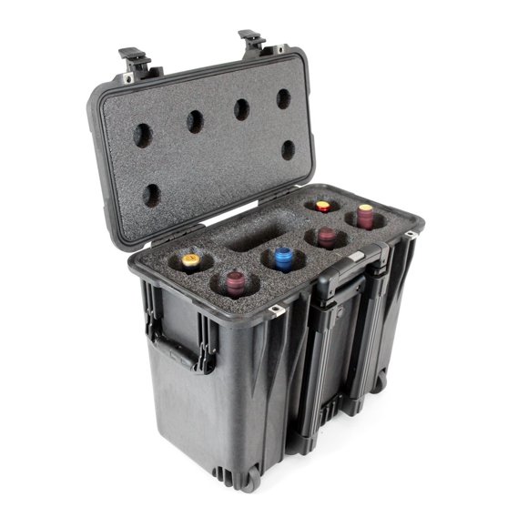 Estuche transportador de vino CasePro CP-WINE-6B para 6 botellas con ruedas