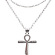 thumbnail image 1 of Collar con Cruz Egipcia Circones en Plata 925, 1 of 2