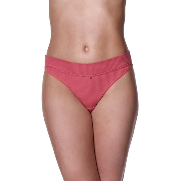 Calzón Bikini Algodón Lycra Acanalado 20579 Palo Rosa L