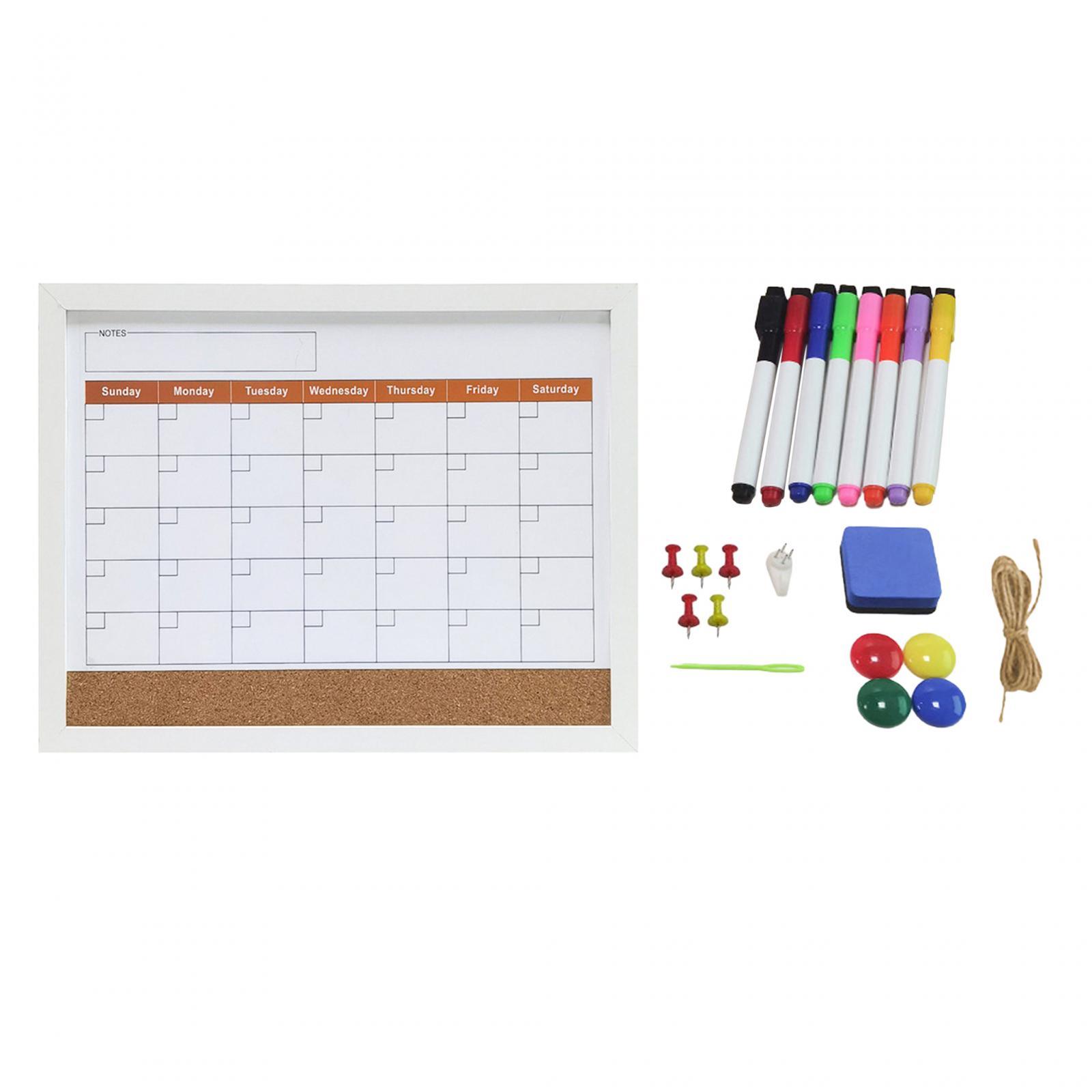 Bothyi - Planificador De Calendario Mensual, Imanes De Nevera De Madera Para Sala De Conferencias De Oficina En Casa