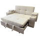 thumbnail image 4 of Sofá Cama Elite 2 Plazas 185 cm Gris Claro Lino Repelente con Baúles, Portavasos y Puffs, 4 of 7