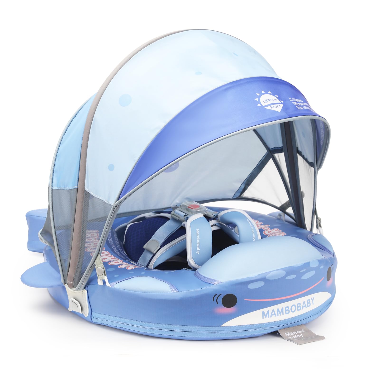 28°C - Baby Pool Float Mambobaby Con Toldo Y Cola De 3 A 24 Meses