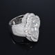thumbnail image 3 of Anillos de Moissanita Cruz para Hombre Color D VVS1 Anillos de Diamante para Hombre Banda de Boda Anillos de Compromiso y Promesa de Plata Esterlina 925 para Él Talla 7-11, 3 of 7
