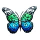 thumbnail image 3 of Escultura creativa de mariposa para pared, decoración artística, figurita de adorno de Metal, obra de arte colgante coleccionable para ventana, , Azul verde, 3 of 5