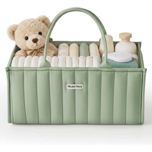 Blissful Diary Baby Diaper Caddy Organizer, Nursery Storage