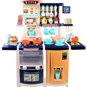 Genérico - Cocina 100 Cm Azul Con 65 Piesas