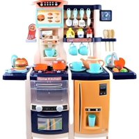 Genérico - Cocina 100 Cm Azul Con 65 Piesas