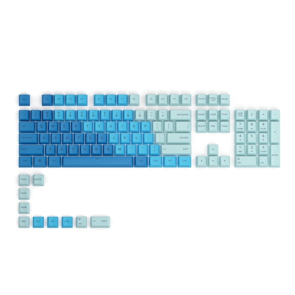 Keycaps Glorious GPBT, tinte sublimado, océano Caribe, 114 PBT