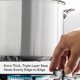 thumbnail image 3 of Olla KitchenAid de acero inoxidable cepillado de 8 litros con tapa, 3 of 9