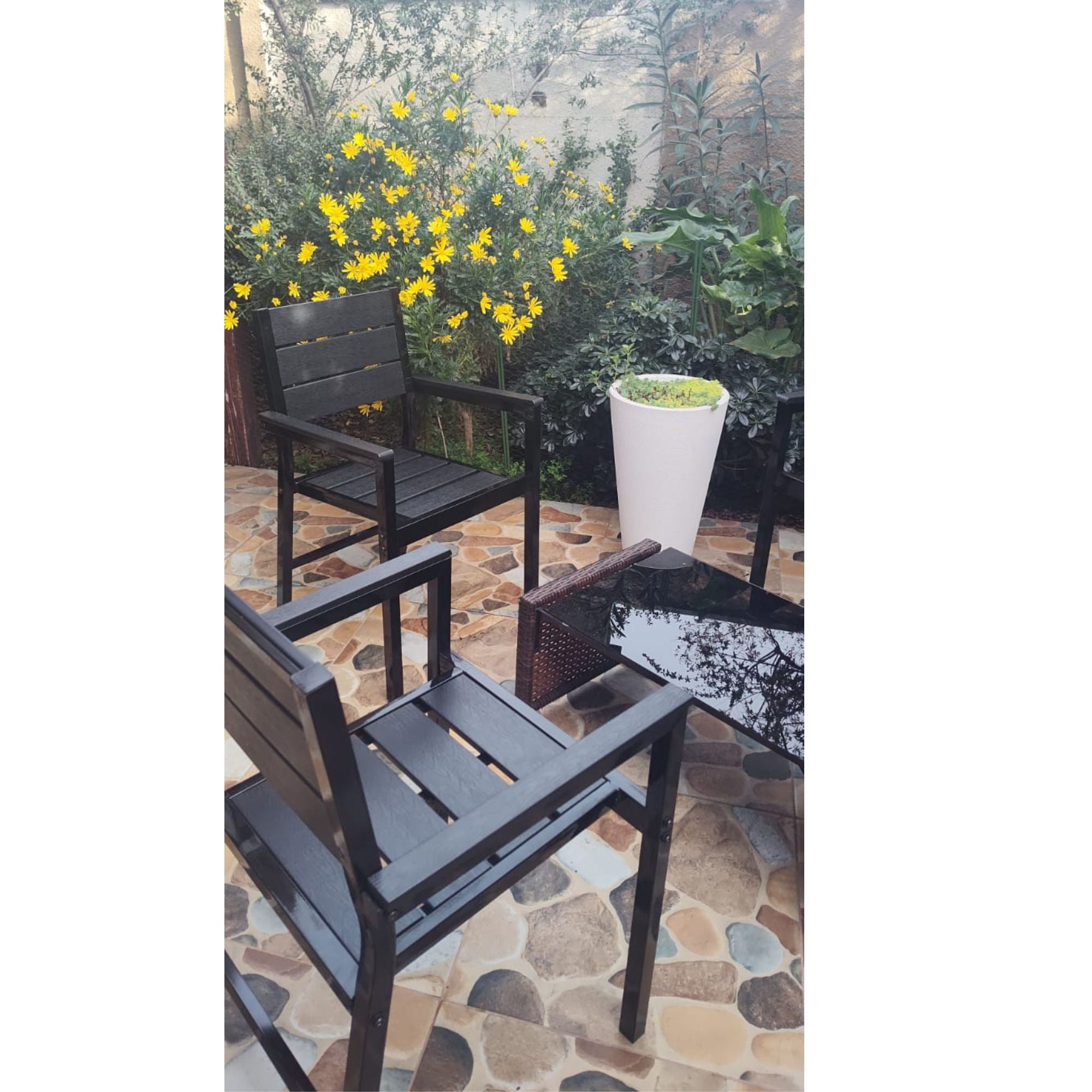 Velazio - Silla Para Terraza, Restaurantes, Exteriores Pack X2 Negro