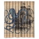 thumbnail image 1 of Cortina de ducha con diseño de pulpo vintage, divertida y con ganchos, tamaño 60 x 72 pulgadas, 1 of 3