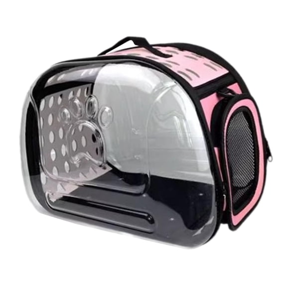Jaula transportadora para perros y gatos, bolsa de transporte portátil y transpirable para perros pequeños, bolsa para mascotas para cachorros, perros rosa