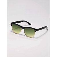 Polasup Lentes De Sol Gafas De Sol Con Montura Negra Y Lentes Verdes Degradados, Estilo Clásico Y Moderno