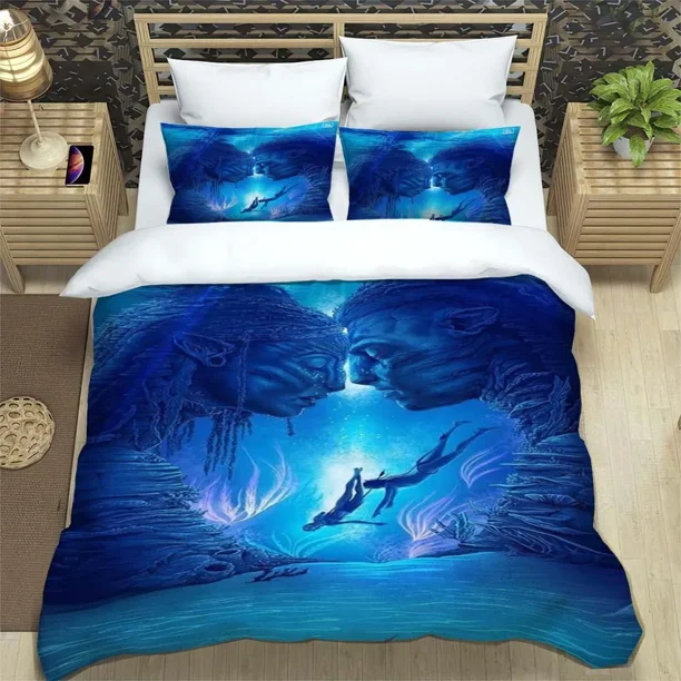 x2467 Bed SheetsAvatar Quilt Cover With Pillowcases Microfiber Digital Printed Bedding Set Twin Full Children's Gift 3-Piece Bedding Set (1 Duvet Cover + 2 Pillow Shams) nj2467