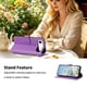 thumbnail image 3 of Funda Billetera Floral en Relieve iphone17 air con Tarjetero y Cremallera Morado, 3 of 6