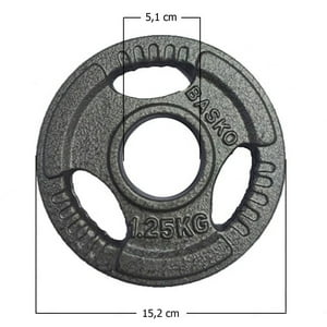 Basko Fitness - Discos Olimpicos Acero Par 1,25 Kg