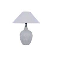 Genérico - Lampara Mesa Decorativa Ceramica Pantalla Lino Marmol Lau