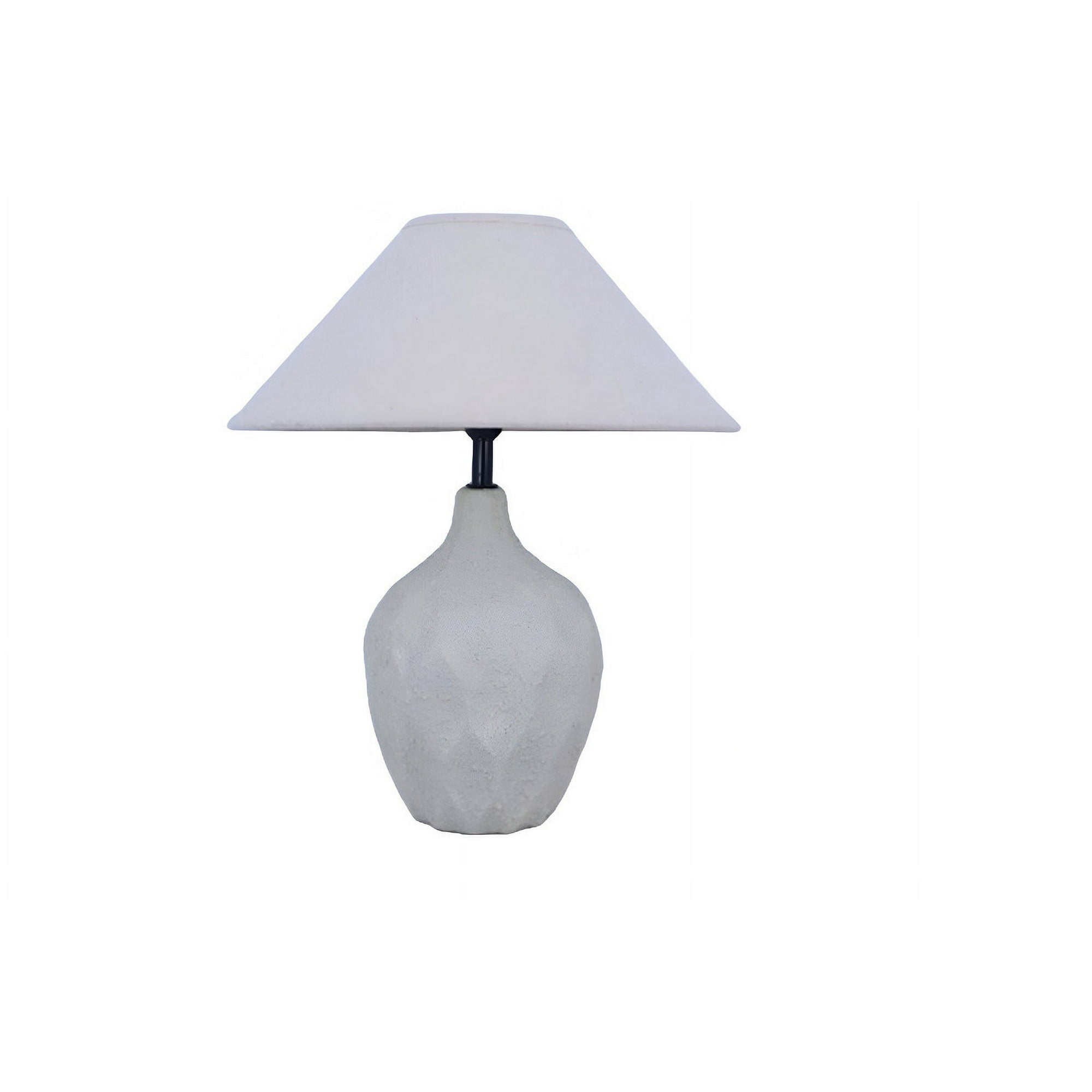 Genérico - Lampara Mesa Decorativa Ceramica Pantalla Lino Marmol Lau