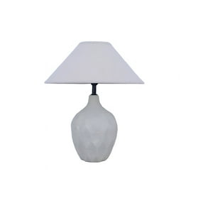 Genérico - Lampara Mesa Decorativa Ceramica Pantalla Lino Marmol Lau