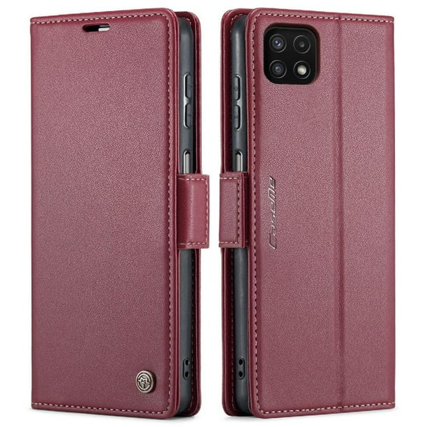 CaseMe tipo cartera Samsung Galaxy A22s con cierre magnético, RFID, tarjetero, soporte, carga inalámbrica