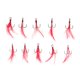 thumbnail image 5 of Ganchos triples agudos de la pesca del acero inoxidable 10pcs con la pluma 06, 5 of 5