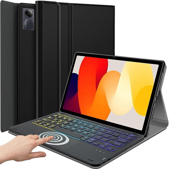 Funda de teclado DKAHOEE con panel táctil retroiluminado para Xiaomi Redmi Pad SE 11" 2023