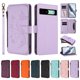 thumbnail image 3 of Funda Cartera Mariposa para [Google Pixel 8A] con Soporte y Cremallera Morado claro, 3 of 6