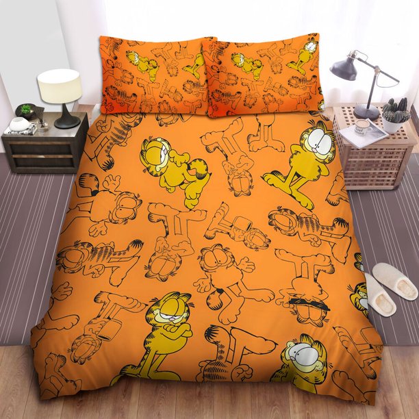 Garfield Emotions Doona Duvet Cover Bedding Set /3pc Double Gift3-Piece Bedding Set