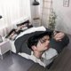 thumbnail image 1 of 3pcs Set Ni-ki Pattern Printed Duvet Cover Set Soft Duvet Cover and Pillowcases, 1 of 1
