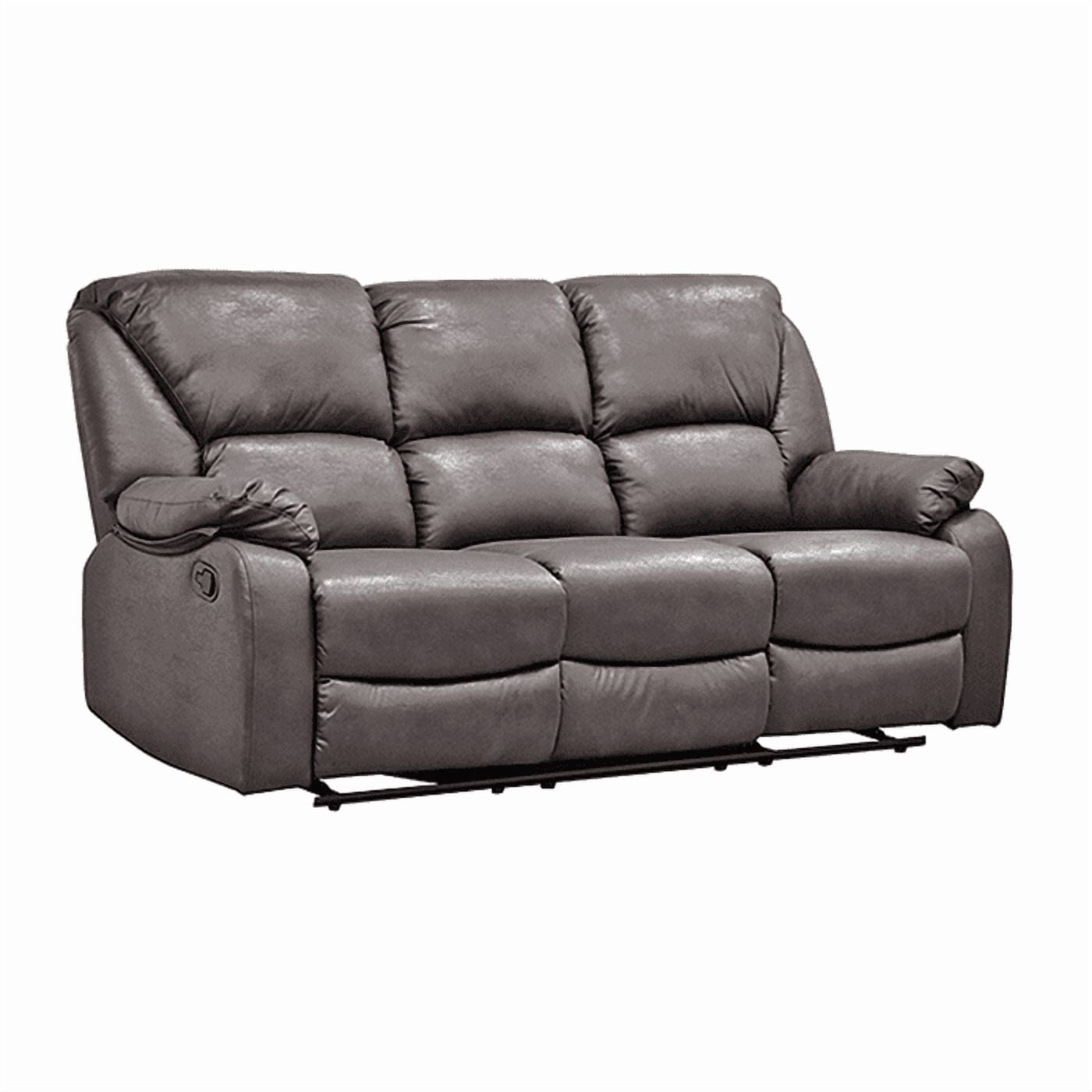 Muebles Santa Ana - Sofá Reclinable C/consola 3 Cuerpos Frankfurt Brown